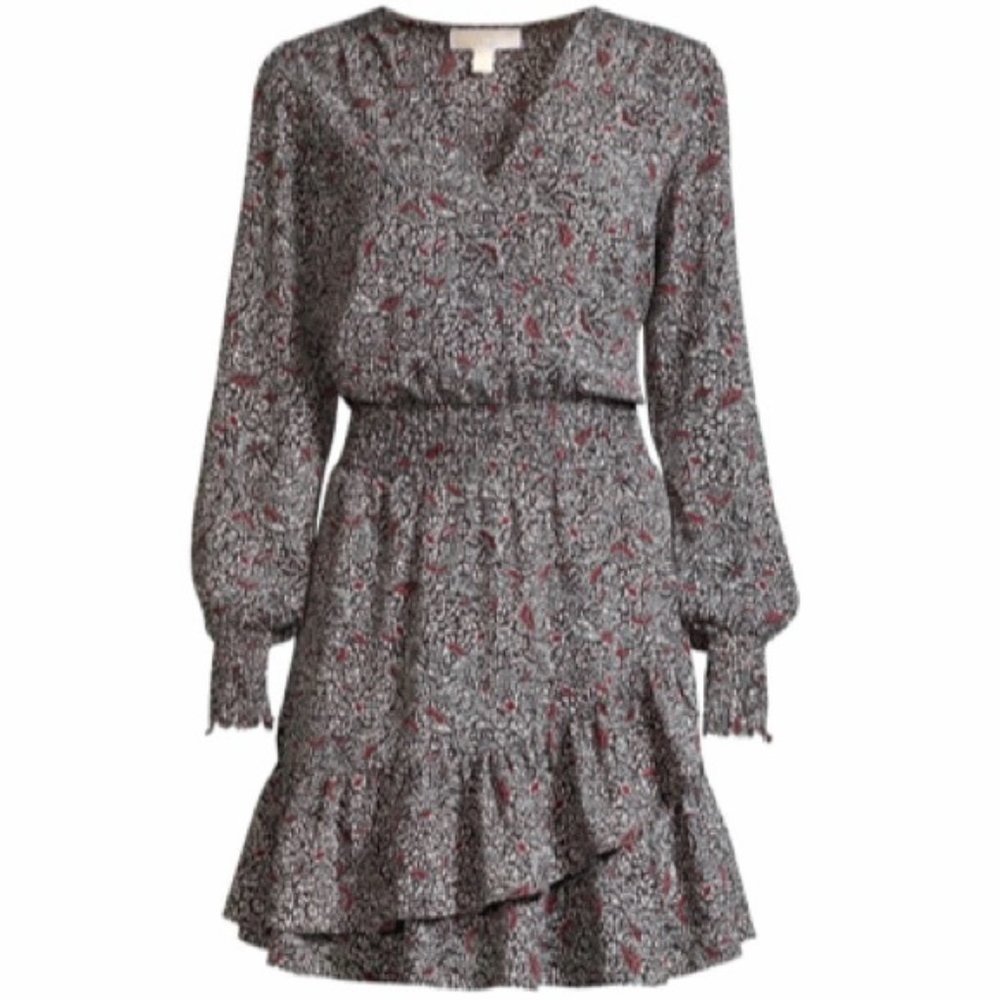 SOLD NWT MICHAEL KORS Ruffled Dress - Picture 6 of 8